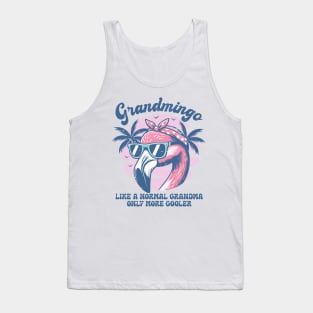 Vintage Style Grandmingo Pink Flamingo Grandma Tank Top